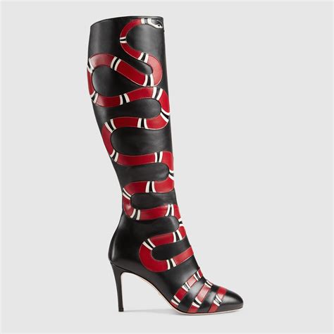 gucci ad girl thigh boots|Gucci snake boots for women.